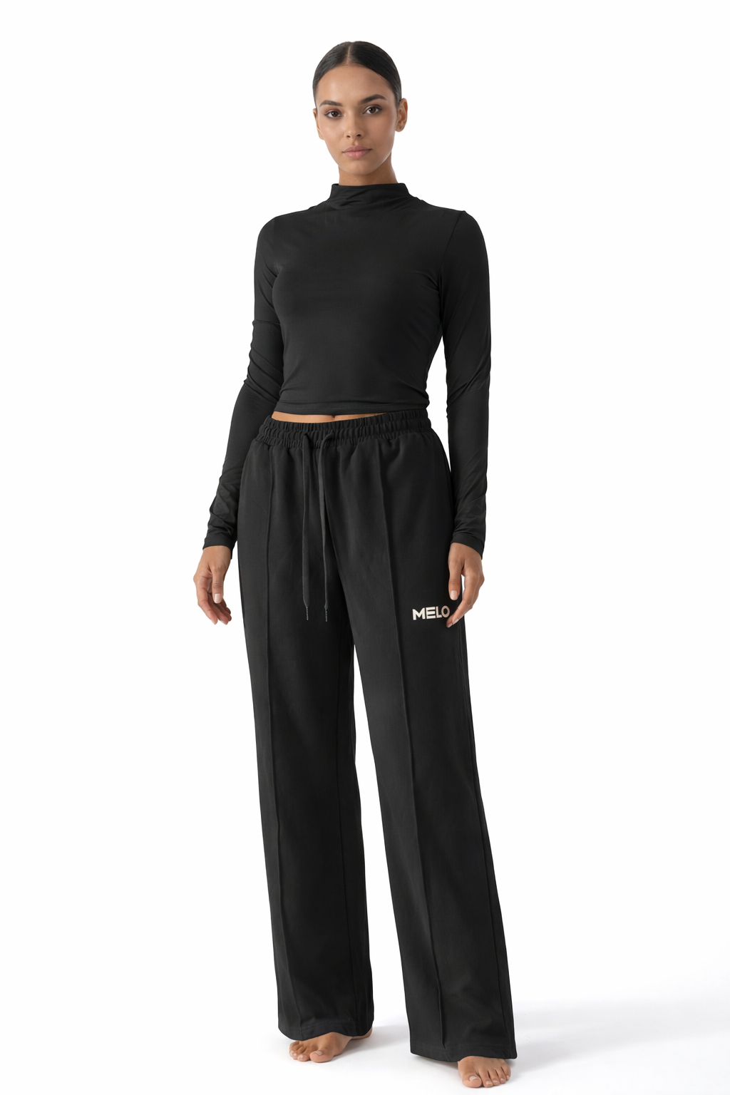 Black wide leg pants