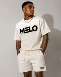 CREAM WHITE CHENNILE OVERSIZED TEE