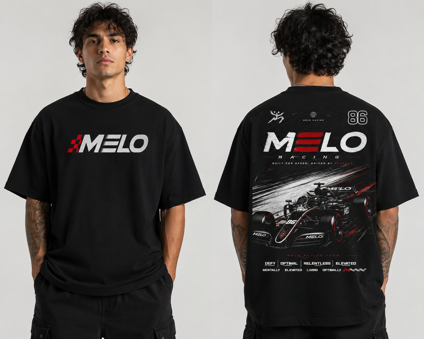 MELO RACER OVERSIZED TEE