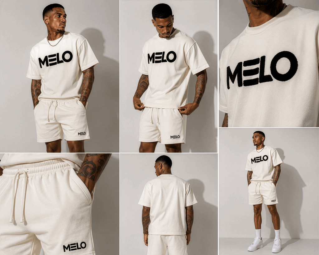 CREAM WHITE FRENCH TERRY SUPERB SHORTS