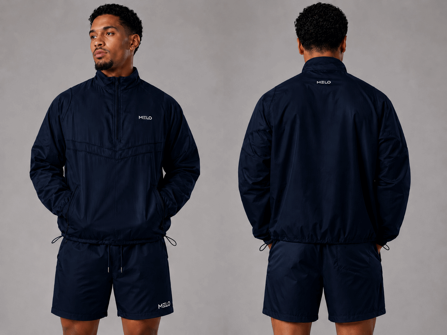 RIPSTOP WINDCRUSHER JACKET NAVY
