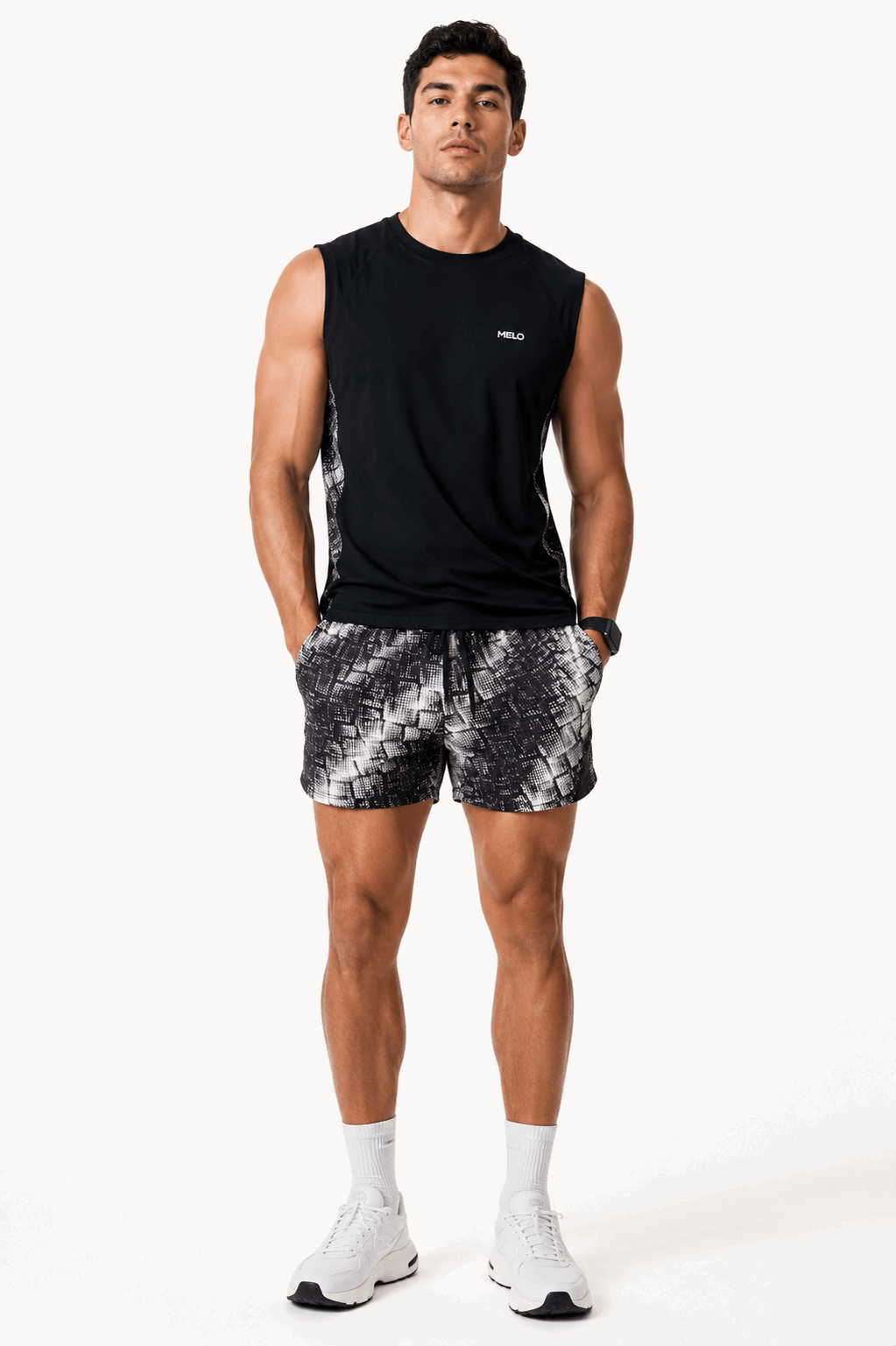 RIPSTOP MONOCHROME SNAKE SHORTS