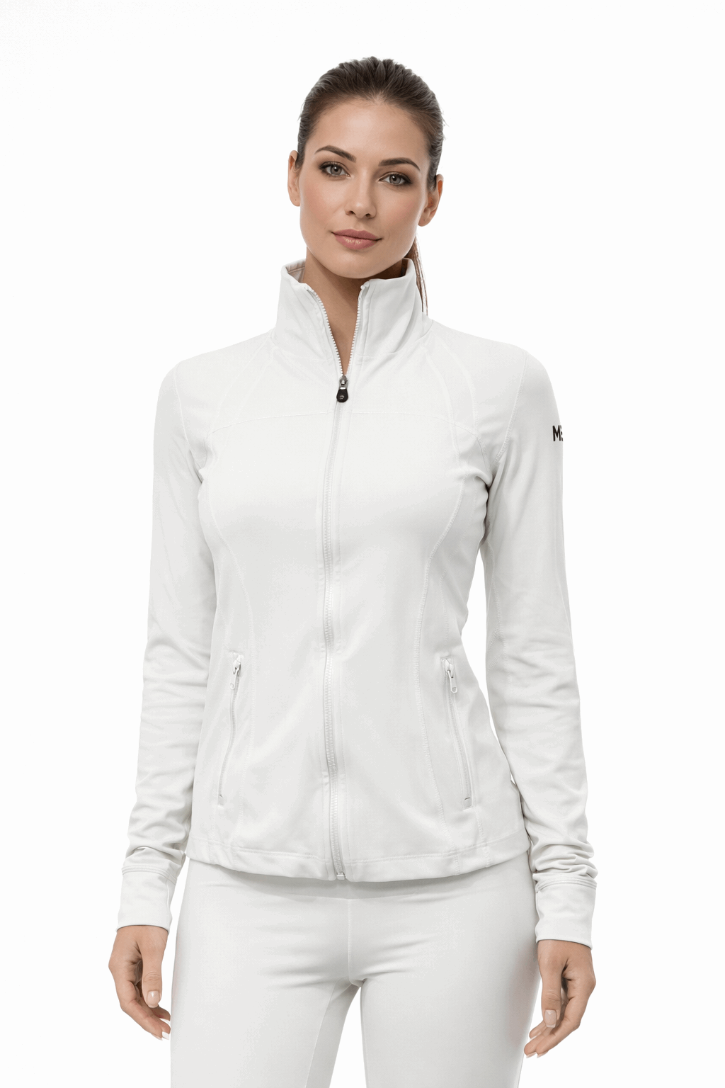 Bone White Full zip Jacket