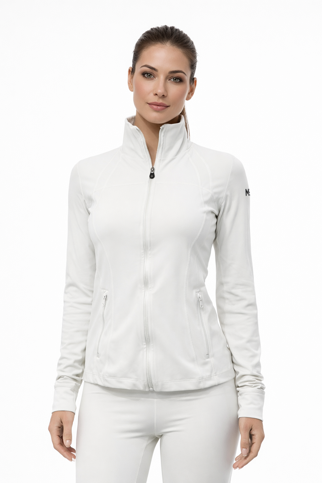 Bone White Full zip Jacket