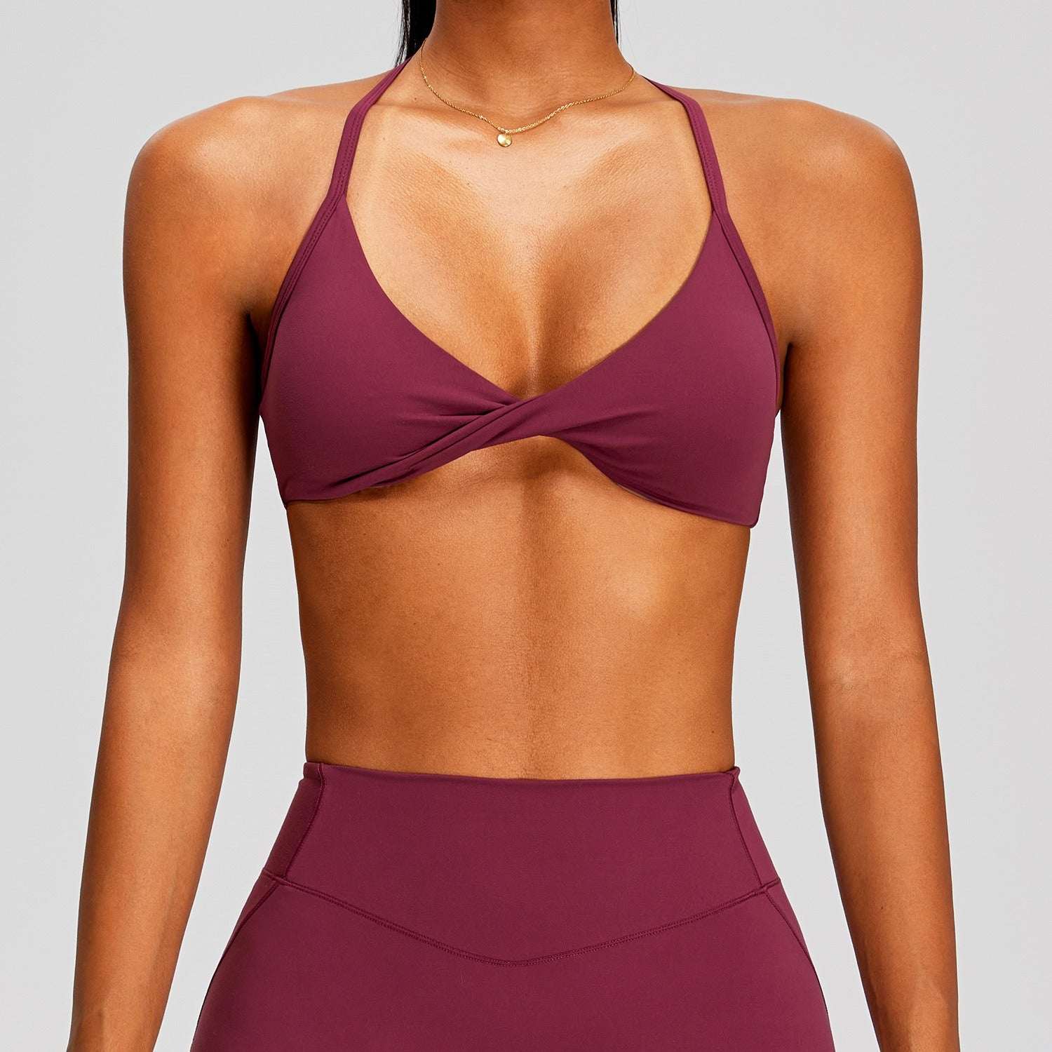 BURGUNDY TWIST TOP