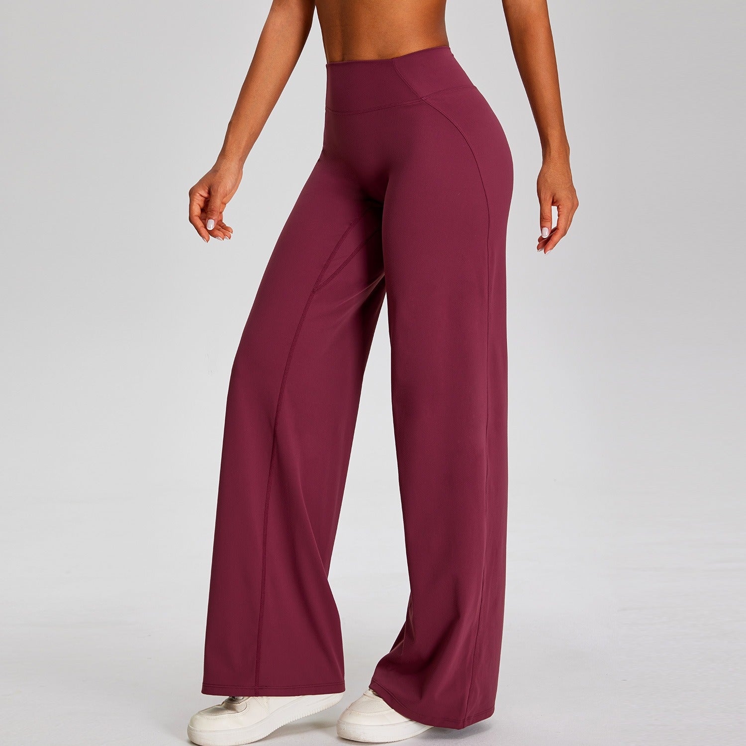 BURGUNDY PINK LOOSE PANTS